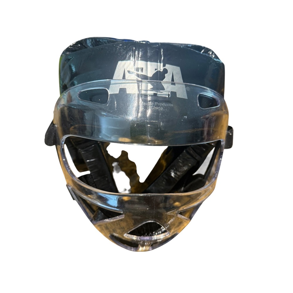 Macho Products ATA Martial Arts Head Gear Clear Face Shield Black XXL HRCA360